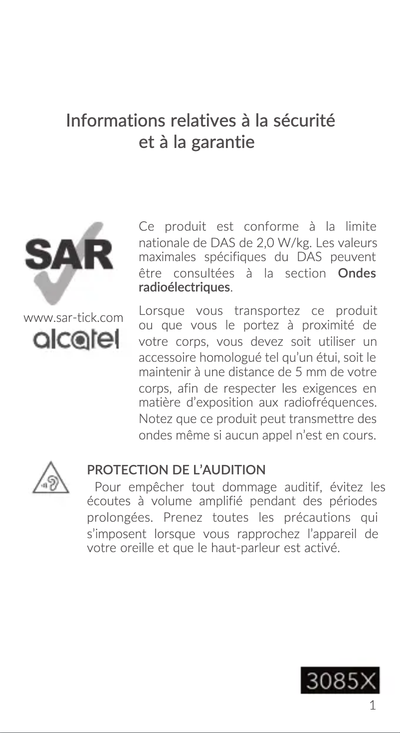 Image de la première page du manuel de l'appareil 3085 4G