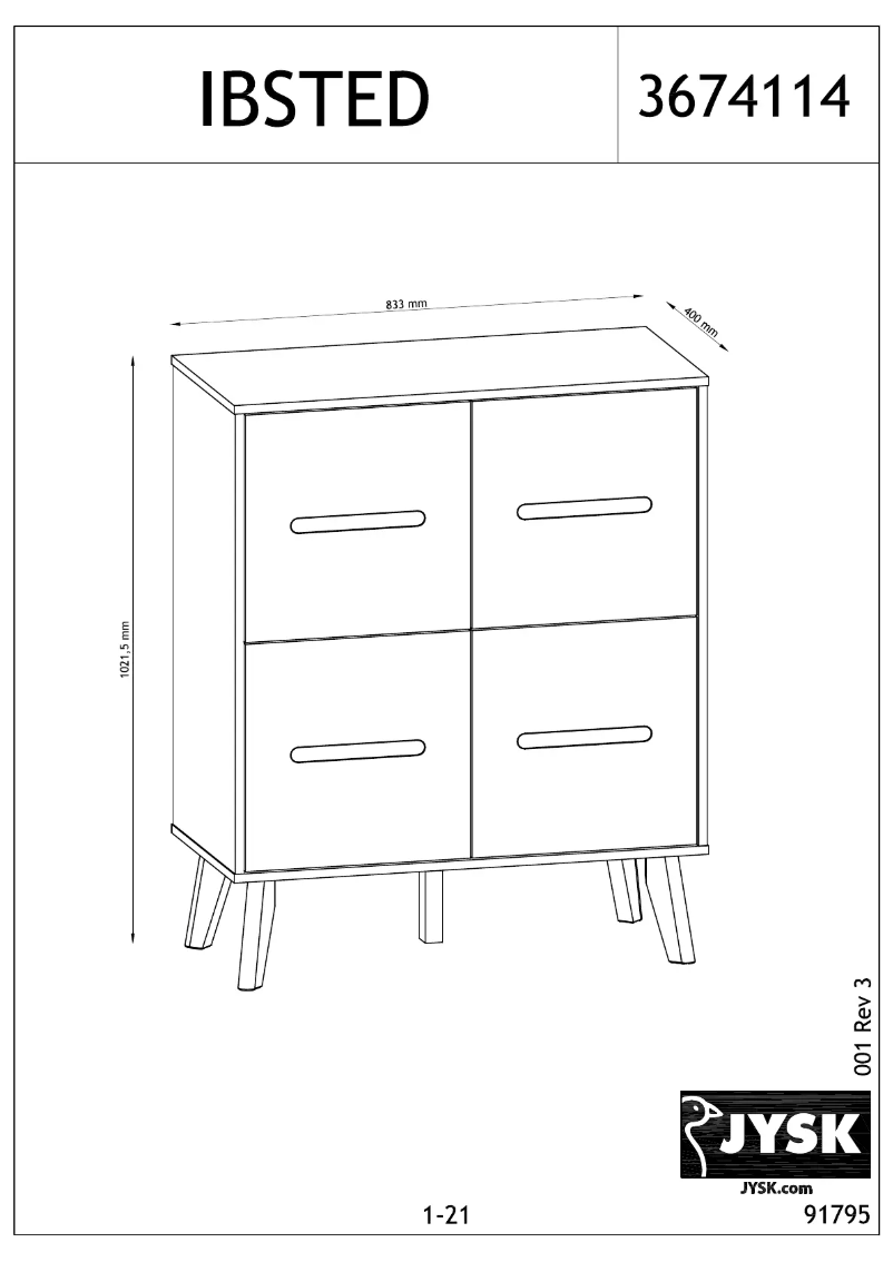 Image de la première page du manuel de l'appareil Ibsted (84x103x40)