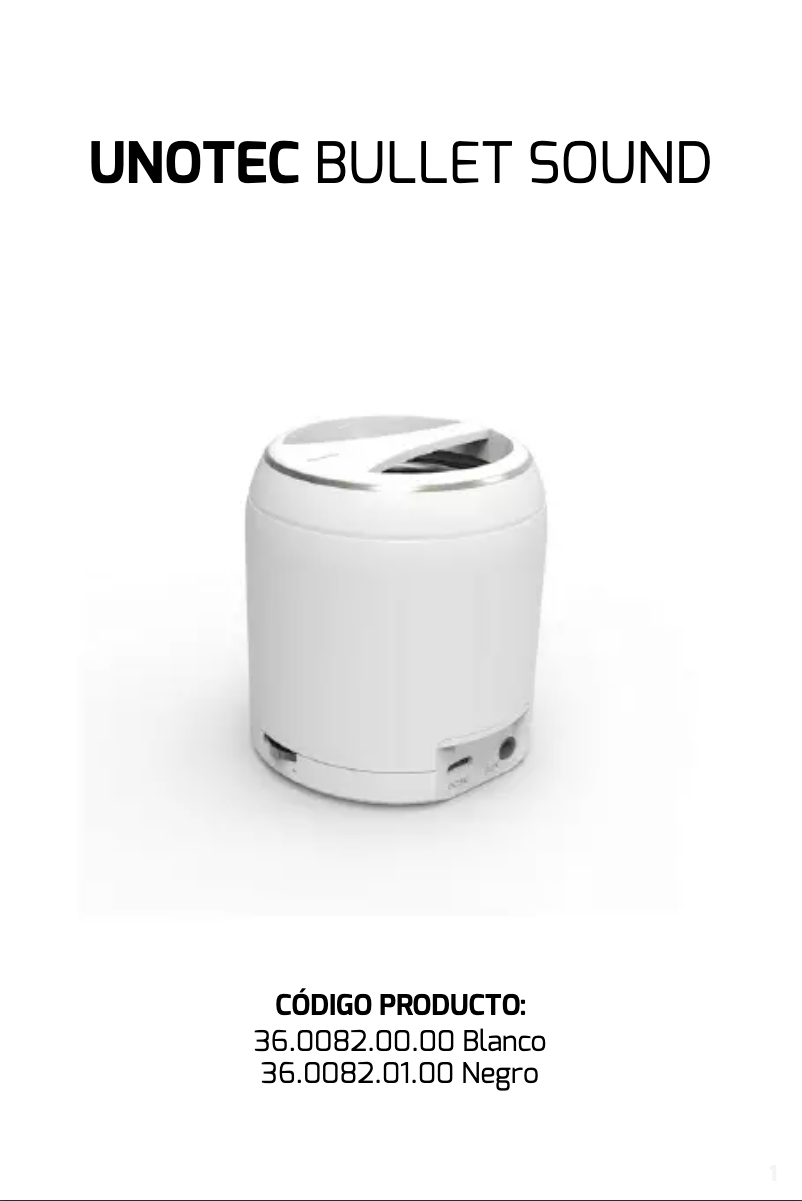 Page n°1 - Manuel utilisateur Unotec Bullet Sound