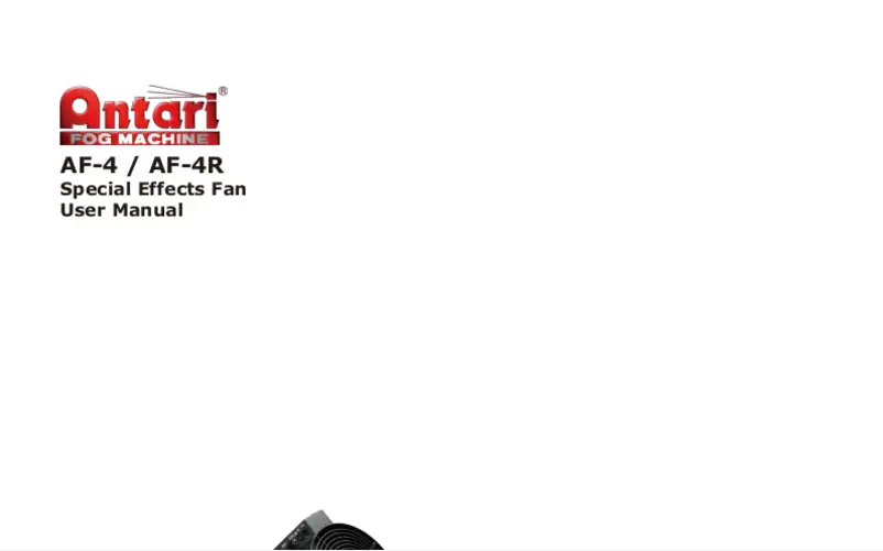 Page 1 de la notice Manuel utilisateur Antari AF-4R