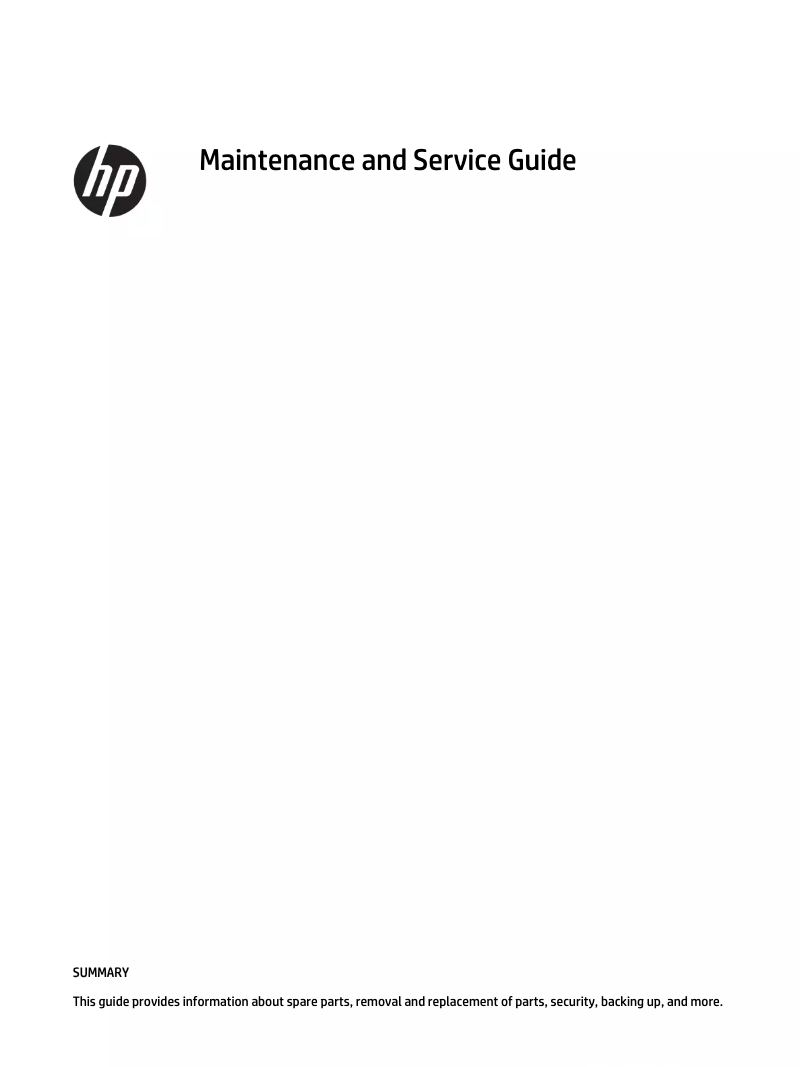 Page 1 de la notice Manuel d'utilisation et d'entretien HP EliteOne 840 G9