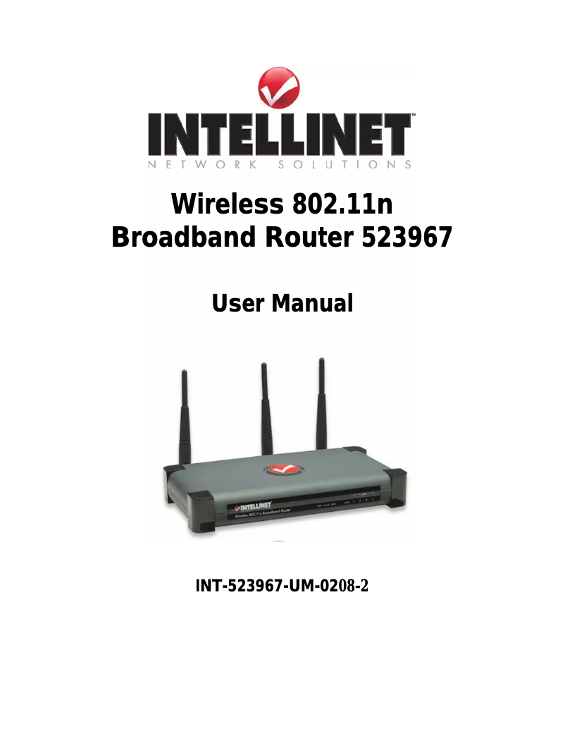 Image de la première page du manuel de l'appareil Wireless Broadband Router 523967