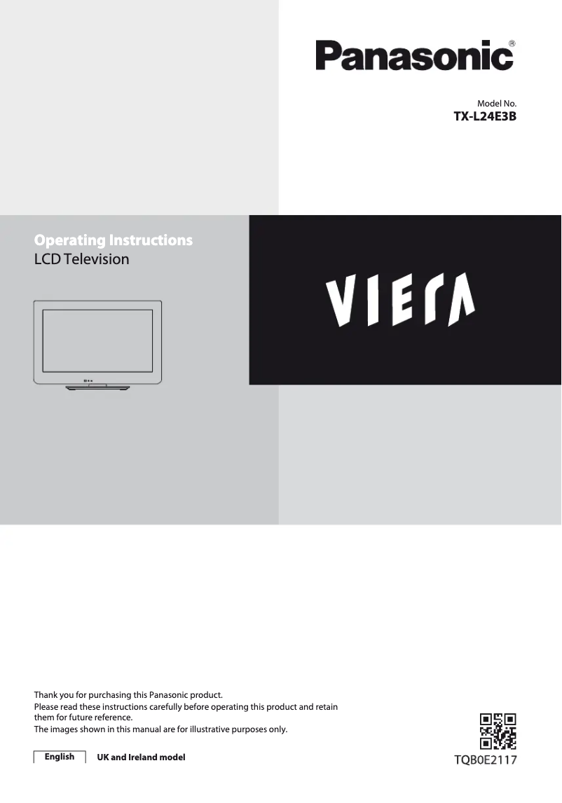 Image de la première page du manuel de l'appareil Viera TX-L24E3B