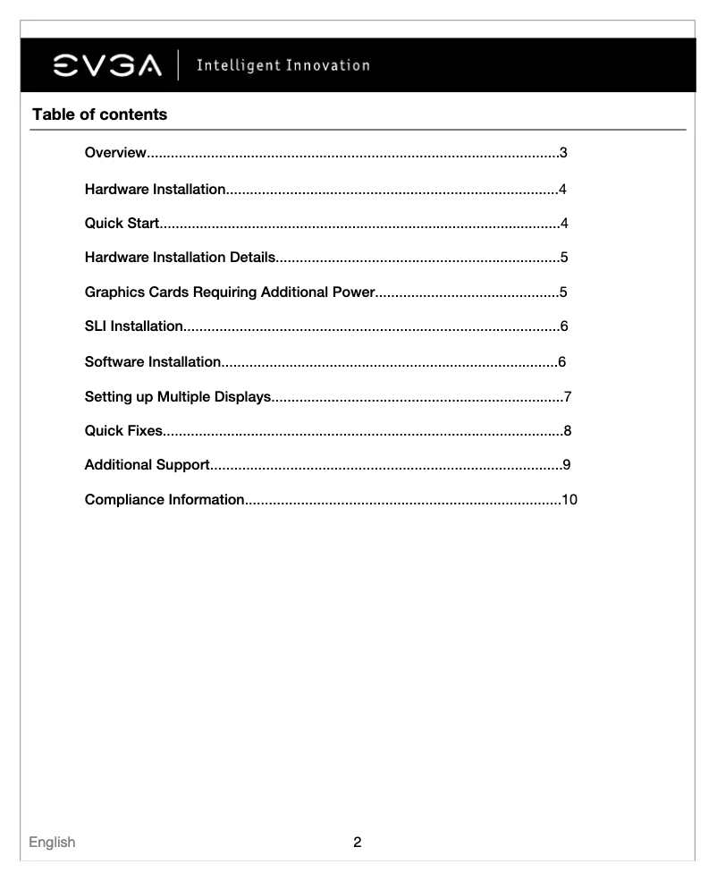 Page 1 de la notice Manuel utilisateur EVGA GeForce GT 740 2GB FTW