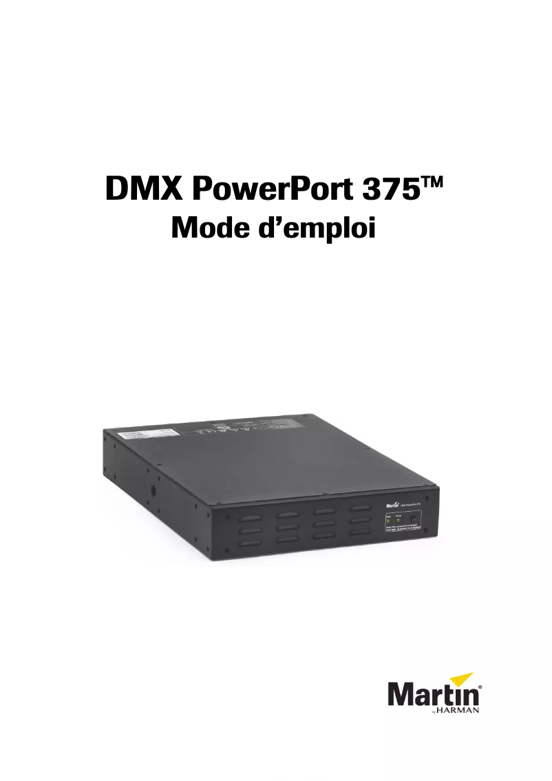 Page n°1 - Manuel utilisateur Martin DMX PowerPort 375