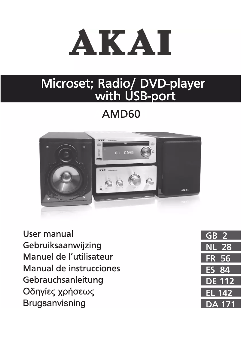 Page n°1 - Manuel utilisateur AKAI AMD60