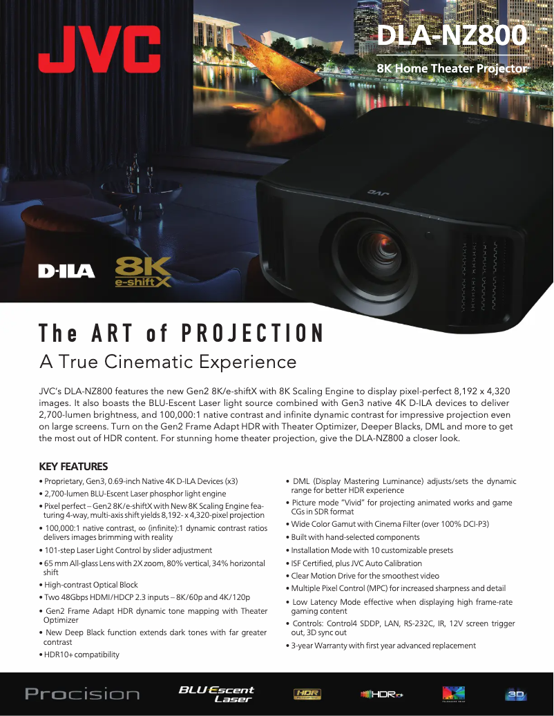 Image de la première page du manuel de l'appareil DLA-NZ800