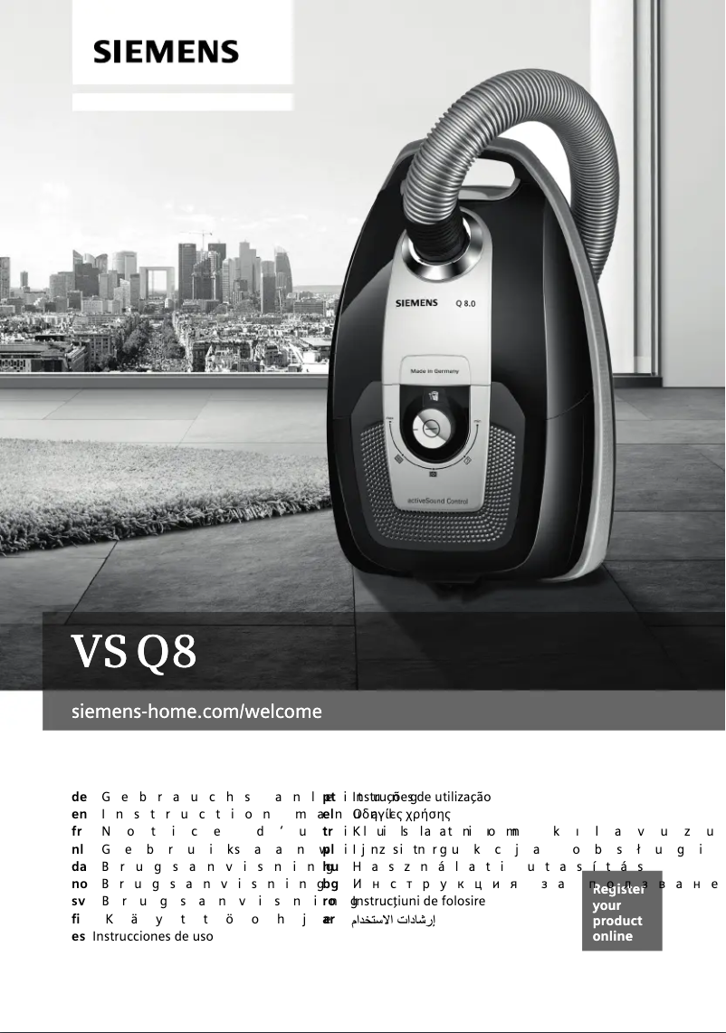 Image de la première page du manuel de l'appareil VSQ8SEN72A