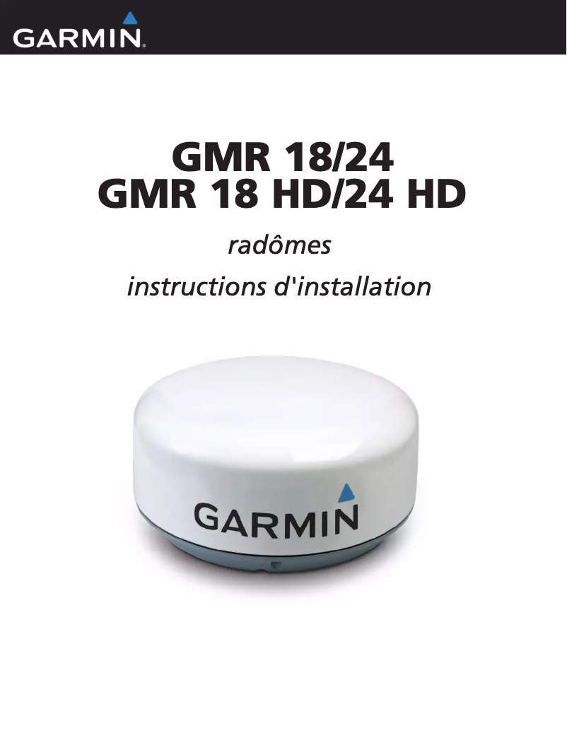 Página 1 del manual Guía de instalación Garmin GMR 18 HD