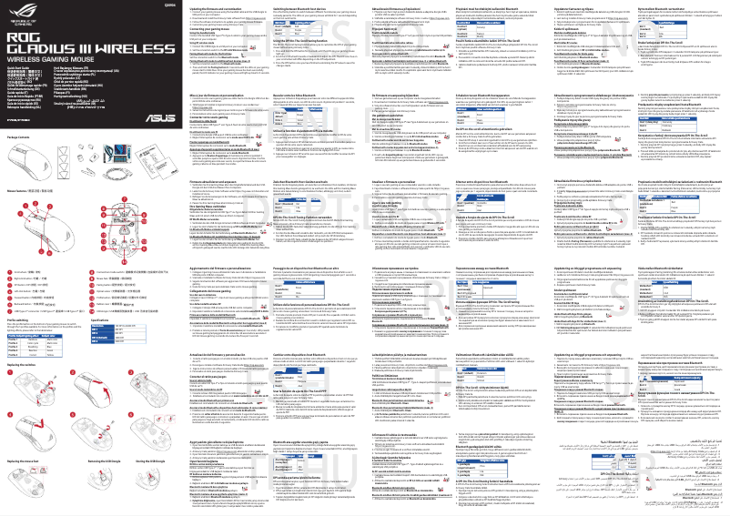 Page 1 de la notice Guide de démarrage rapide Asus ROG Gladius III Wireless