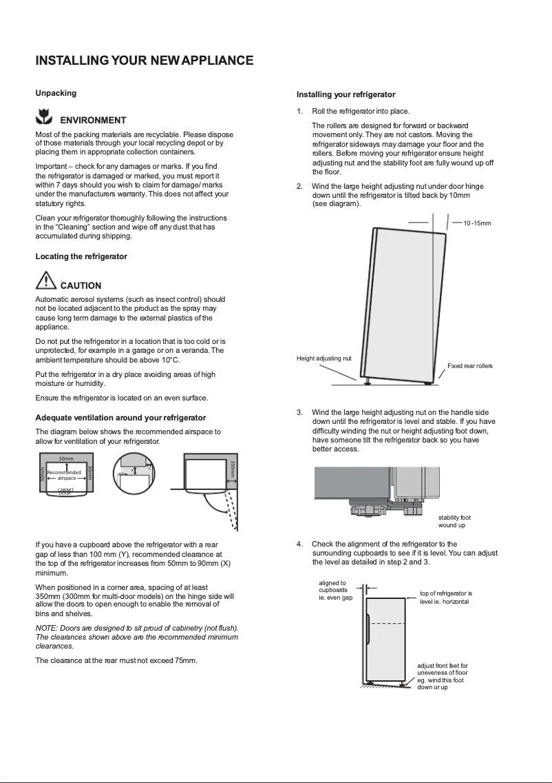 Page 1 de la notice Guide d'installation Electrolux ETE4600AA