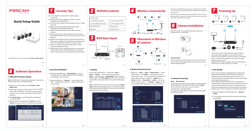 Page 1 de la notice Manuel utilisateur Foscam FN7104W-B4