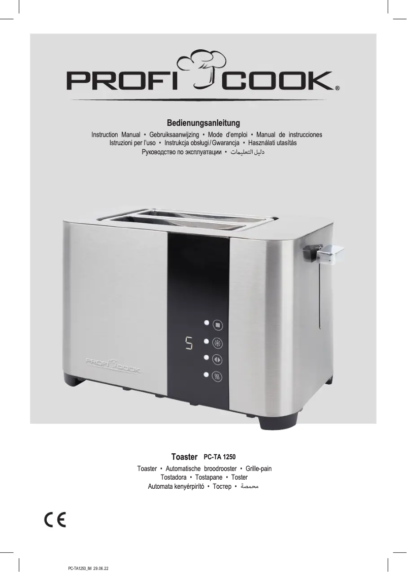 Página 1 del manual Manual de usuario ProfiCook PC-TA 1250