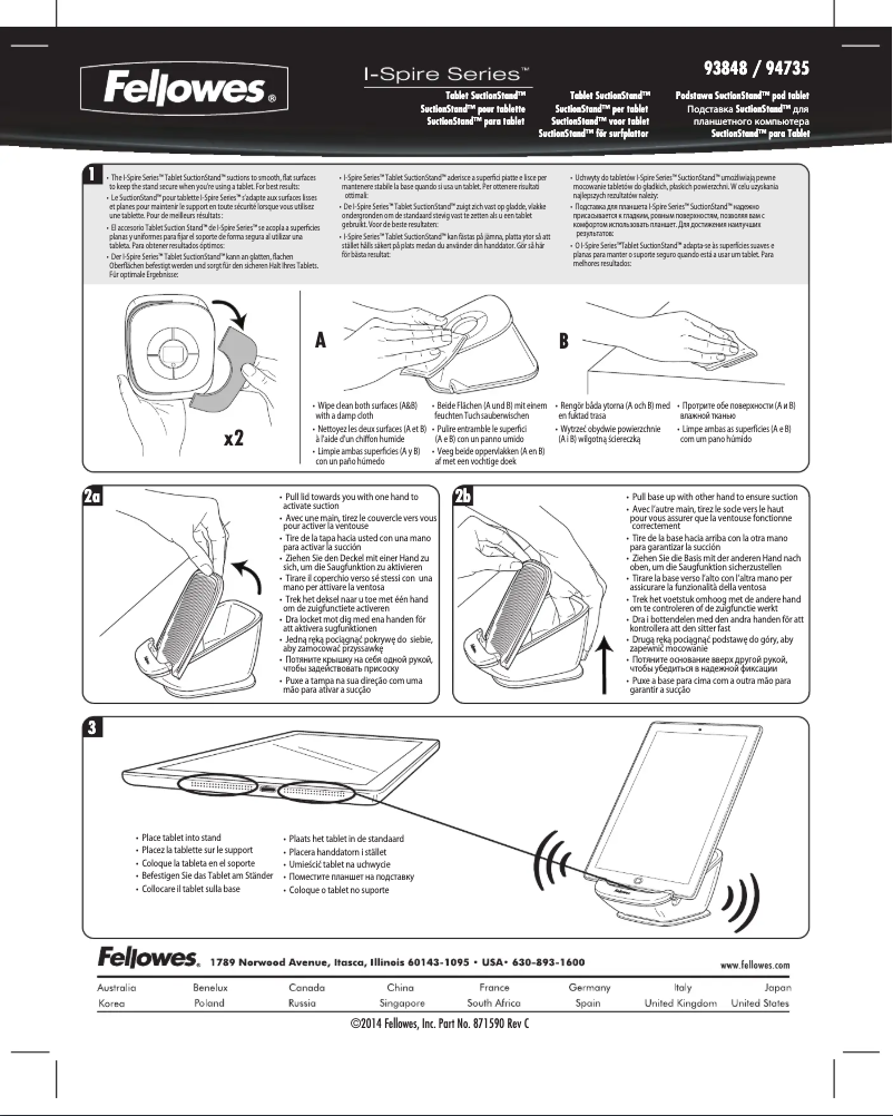 Page n°1 - Manuel utilisateur Fellowes I-Spire 94735