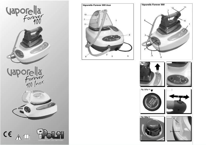 Image de la première page du manuel de l'appareil Vaporella Forever 950