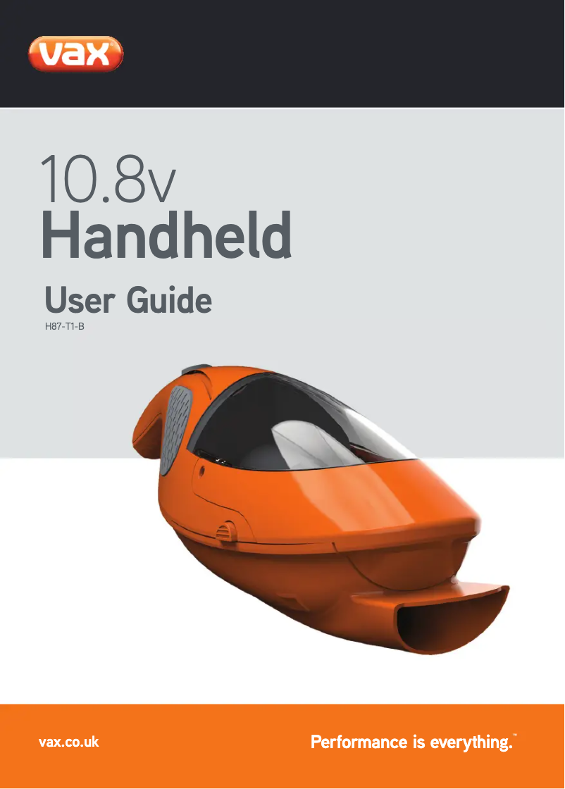 Página 1 del manual Manual de usuario Vax H87-T1-B