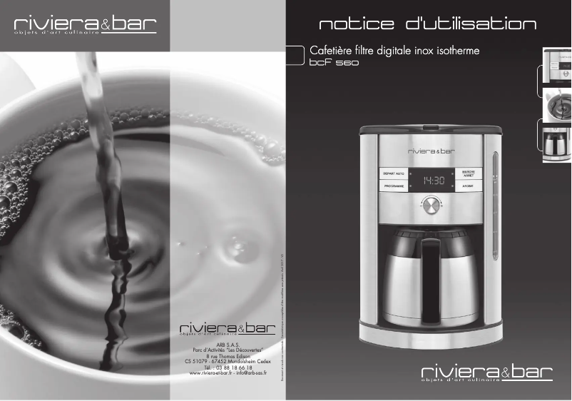 Página 1 del manual Manual de usuario Riviera & Bar BCF560