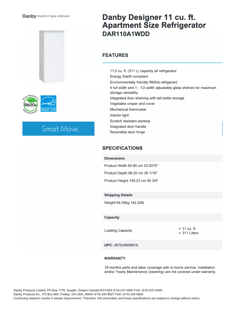 Imagen de la primera página del manual del dispositivo DAR110A1DD