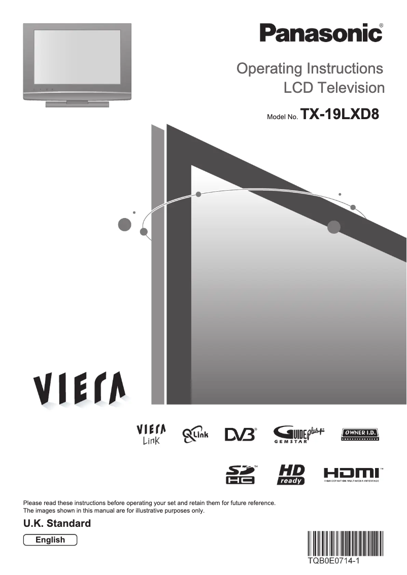 Page 1 de la notice Manuel utilisateur Panasonic Viera TX-19LXD8