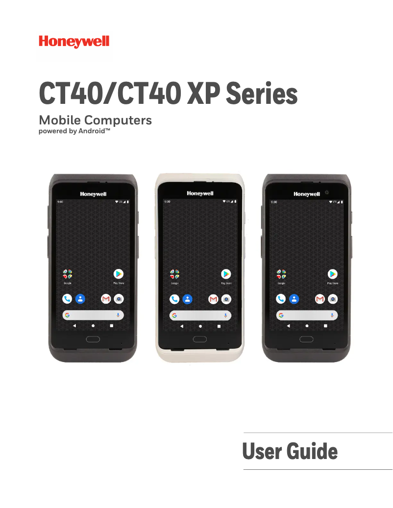 Page 1 de la notice Manuel utilisateur Honeywell CT40 XP