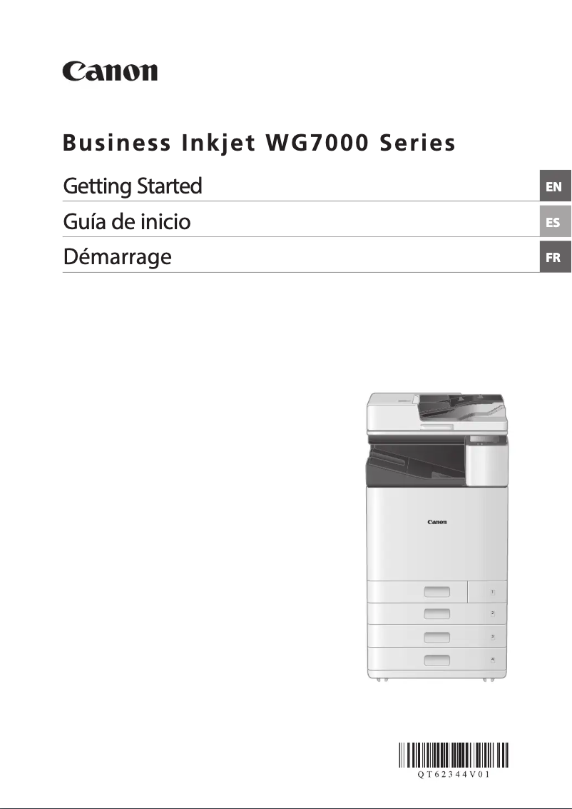 Page n°1 - Manuel utilisateur Canon WG7250F