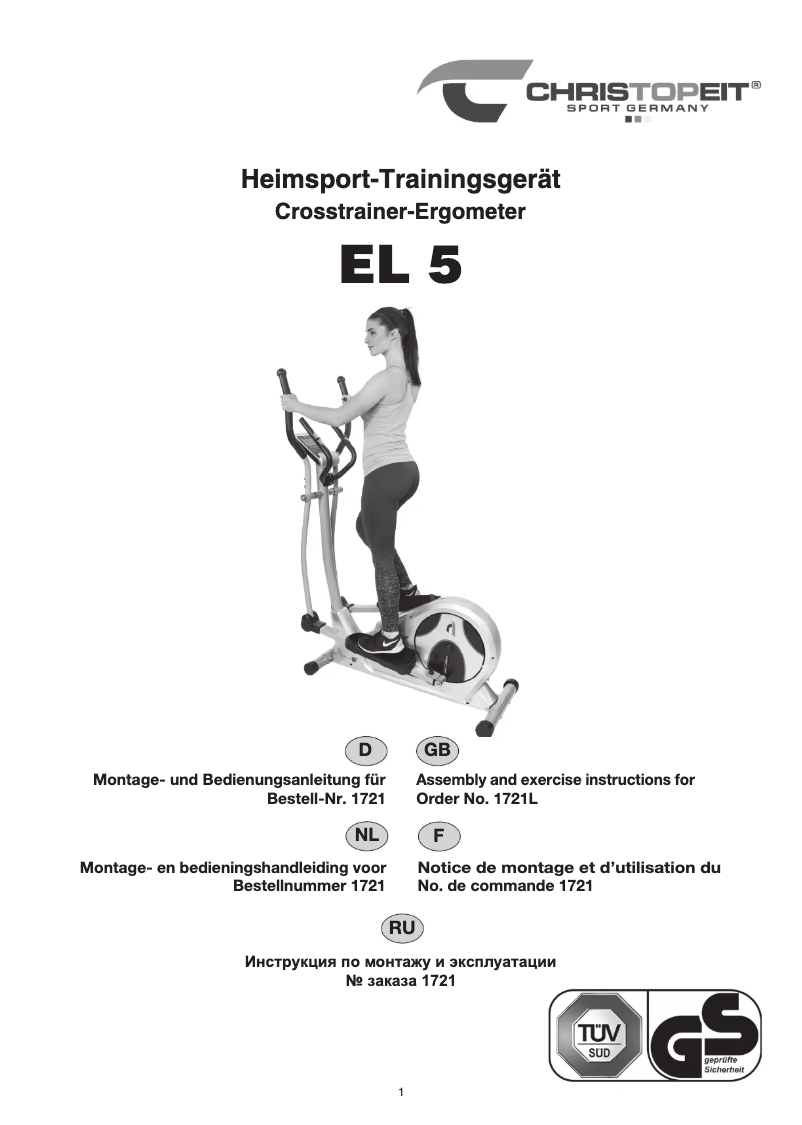 Page 1 de la notice Manuel utilisateur Christopeit EL 5