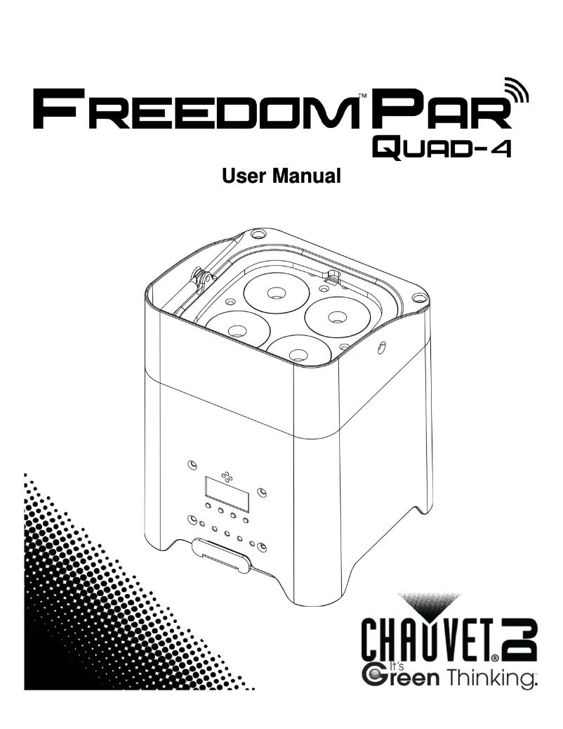 Page 1 de la notice Manuel utilisateur Chauvet Freedom Par Quad-4