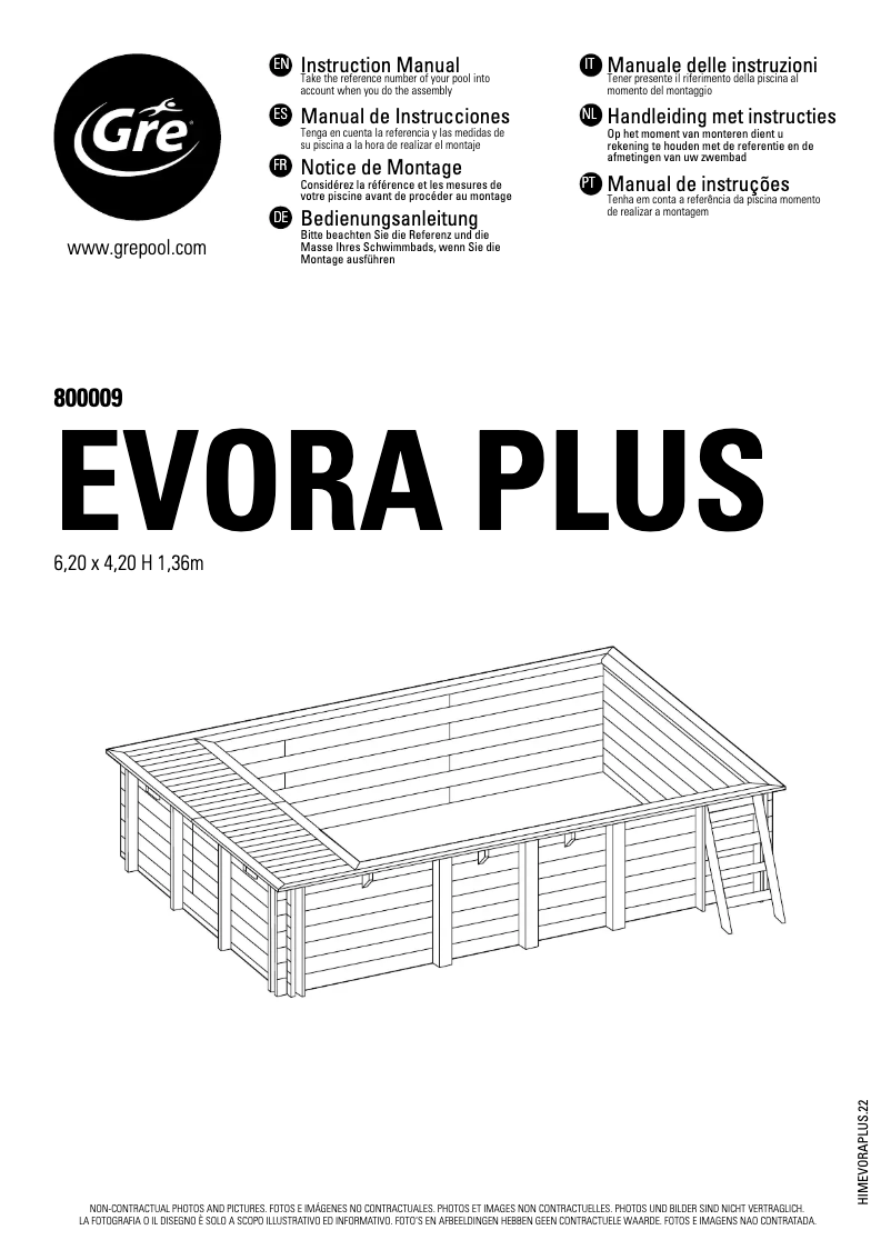 Page 1 de la notice Manuel utilisateur Gre 800009