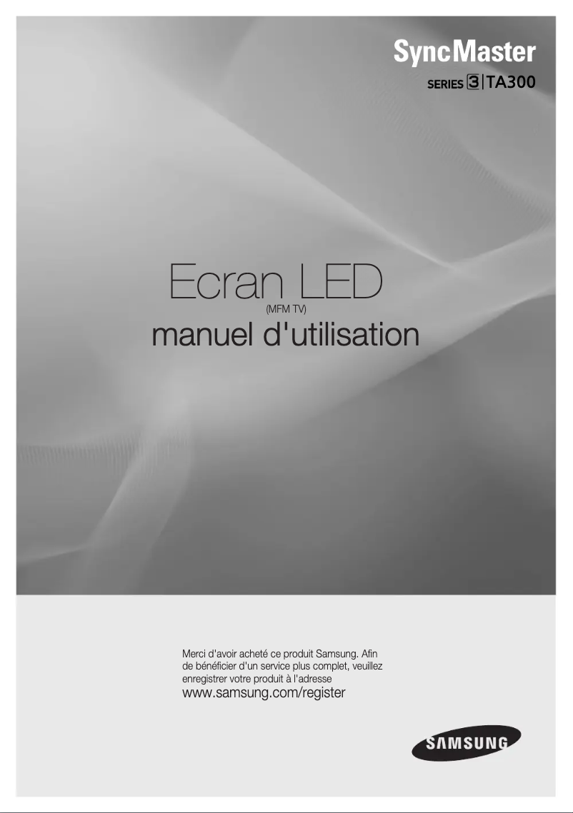 Page 1 de la notice Manuel utilisateur Samsung SyncMaster T22A300