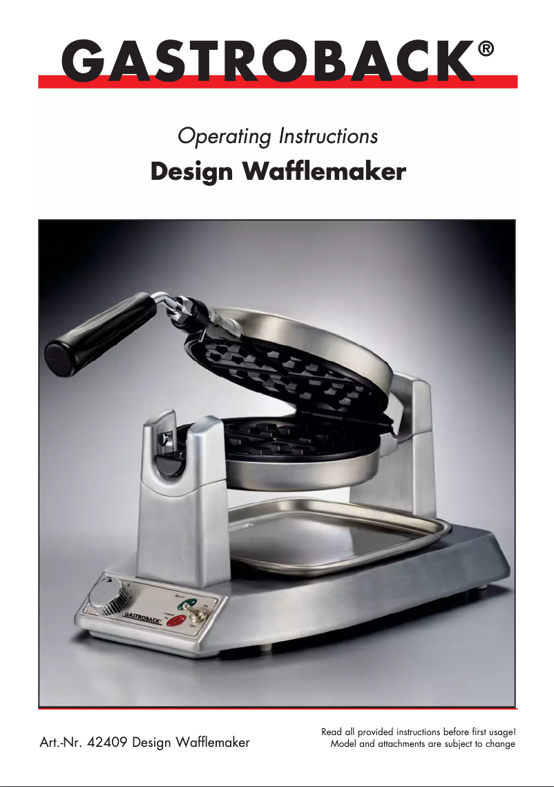 Image de la première page du manuel de l'appareil 42409