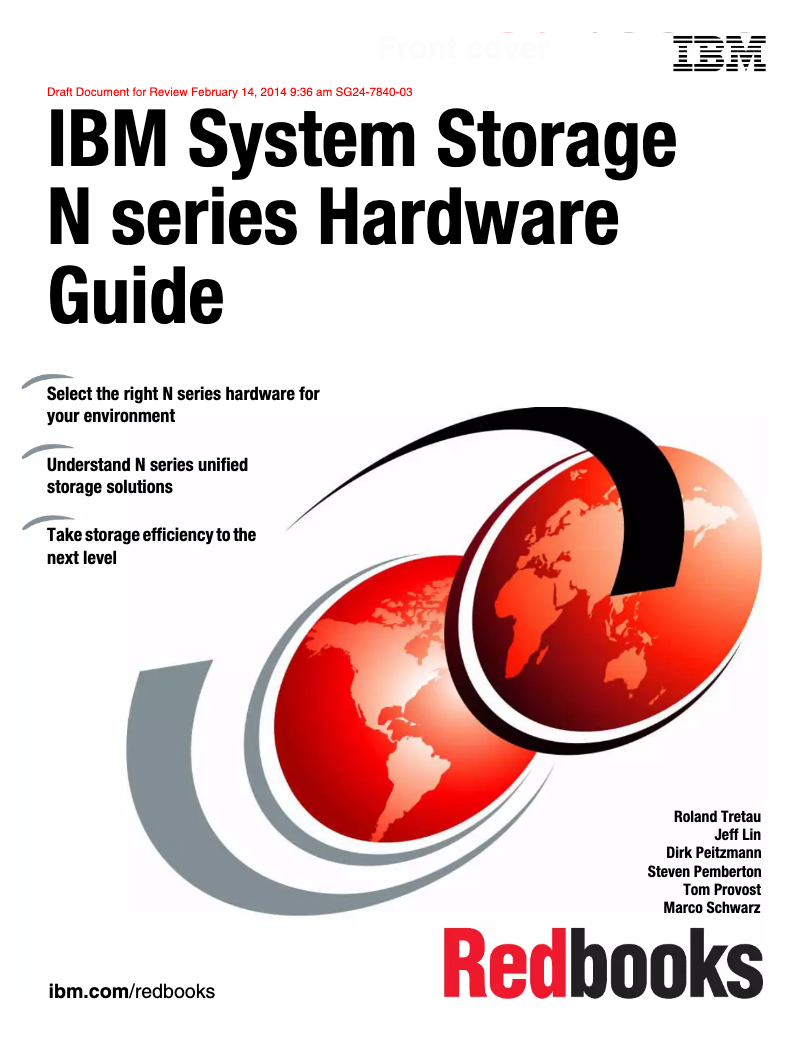 Page n°1 - Manuel utilisateur IBM System Storage N6220