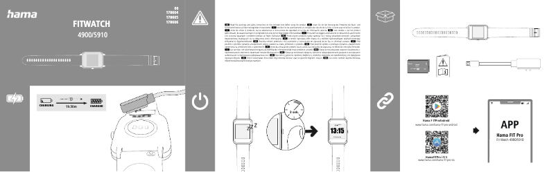 Página 1 del manual Guía de inicio rápido Hama Fit Watch 4900