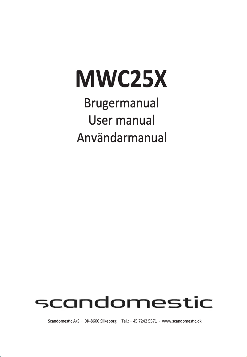 Page n°1 - Manuel utilisateur Scandomestic MWC25X