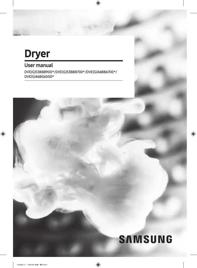 Page n°1 - Manuel utilisateur Samsung DVG53BB8900G