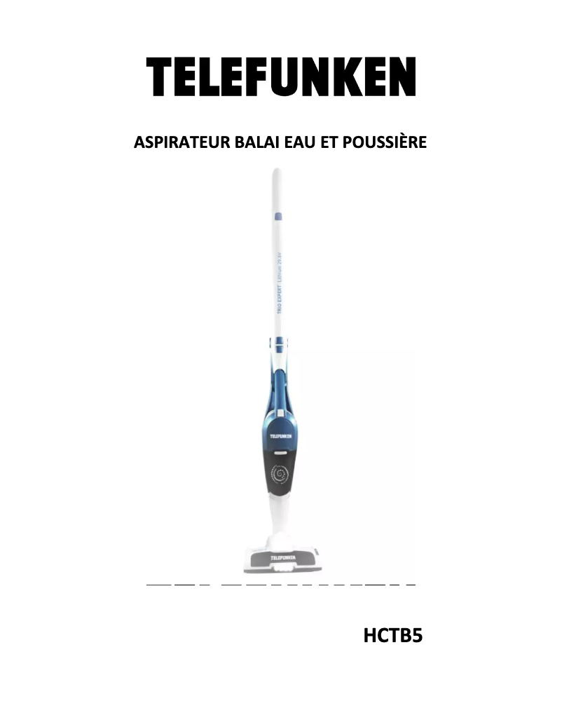 Page n°1 - Manuel utilisateur Telefunken HCTB-5