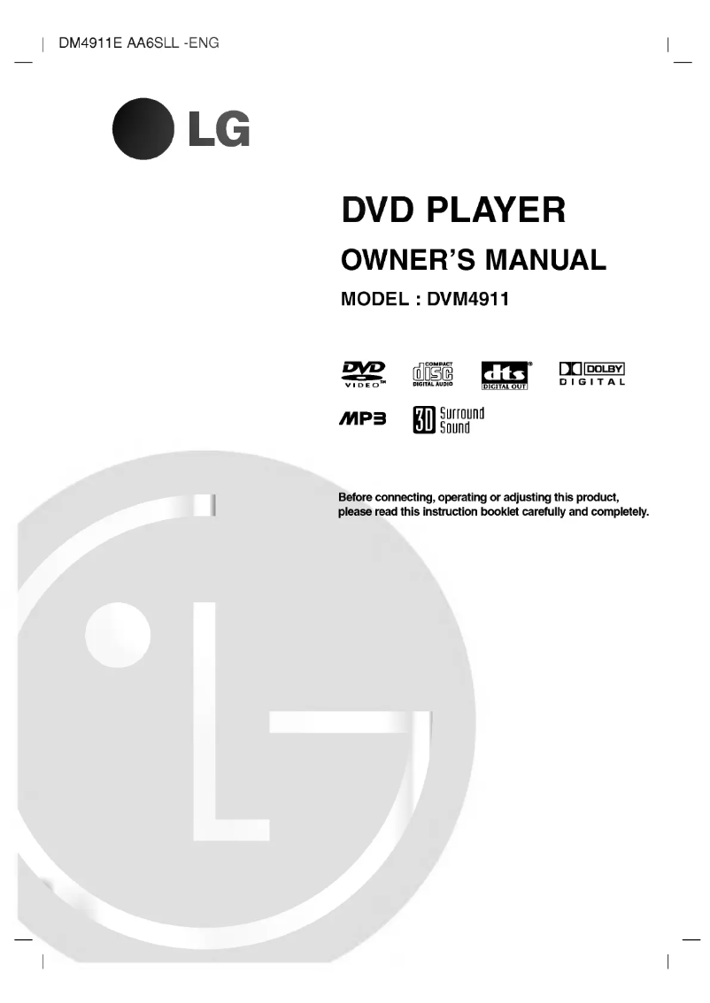 Image de la première page du manuel de l'appareil DM4911E