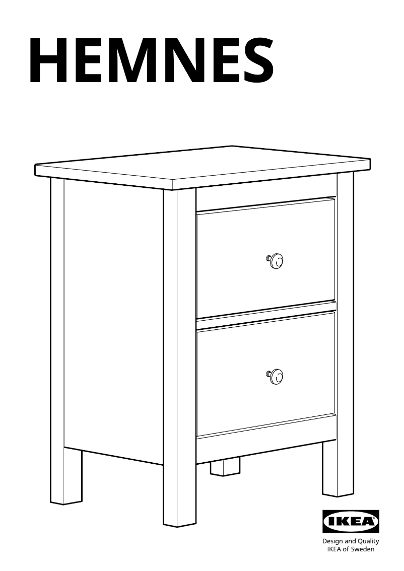 Page 1 de la notice Manuel utilisateur Ikea HEMNES 703.817.32