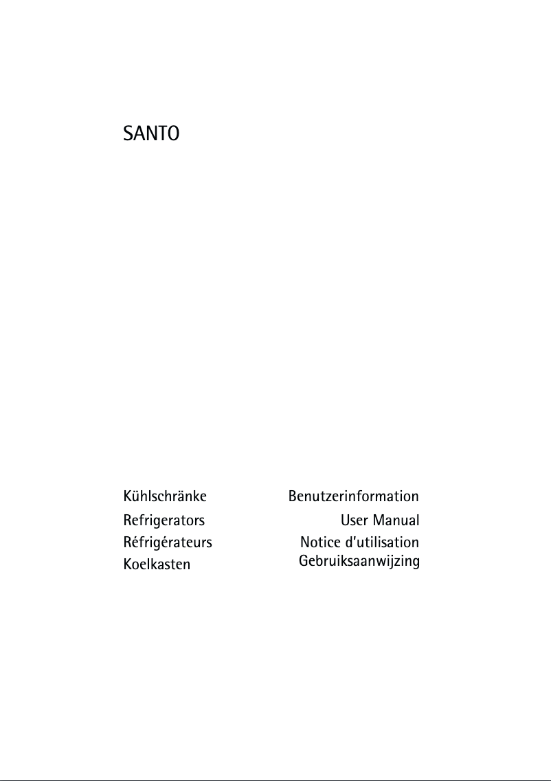 Image de la première page du manuel de l'appareil Santo K 78803-5I