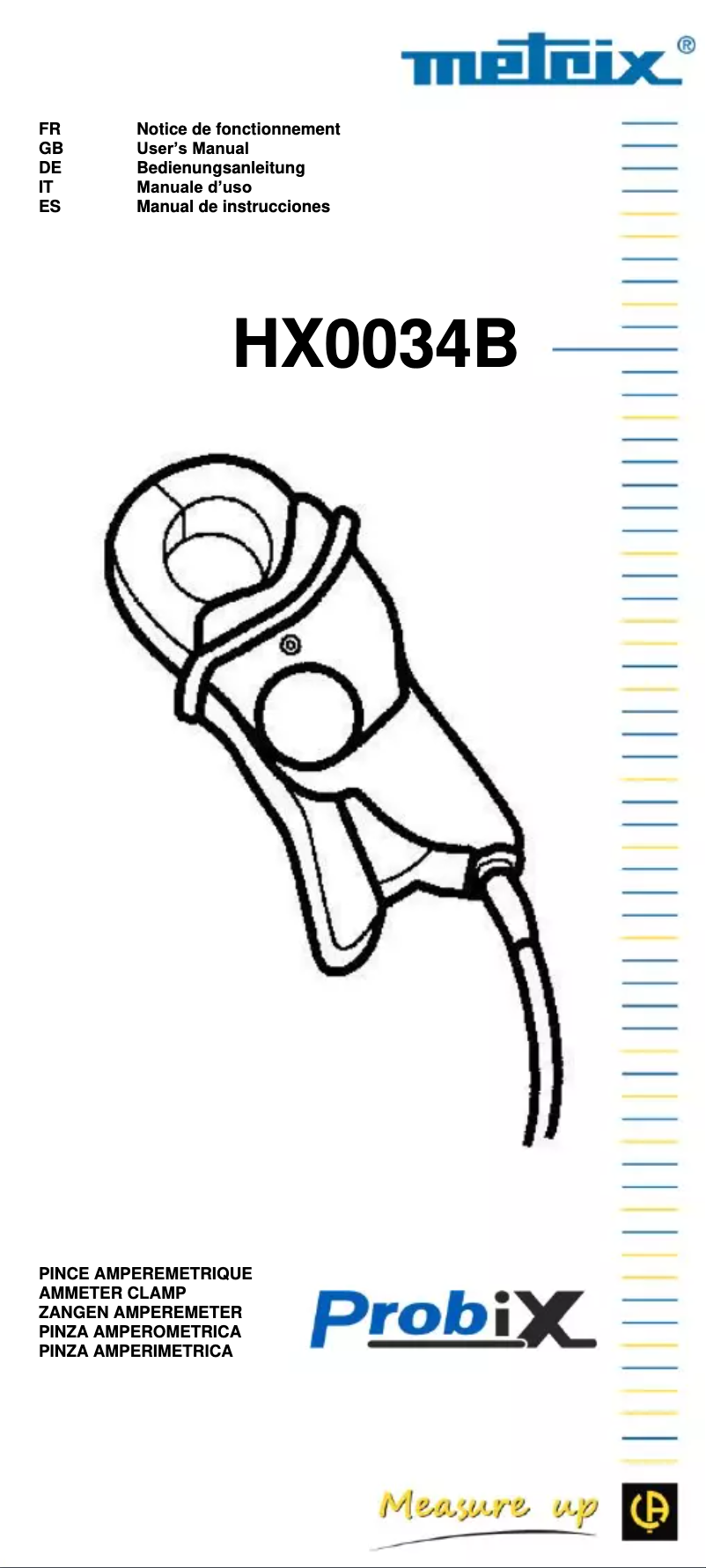 Imagen de la primera página del manual del dispositivo PROBIX