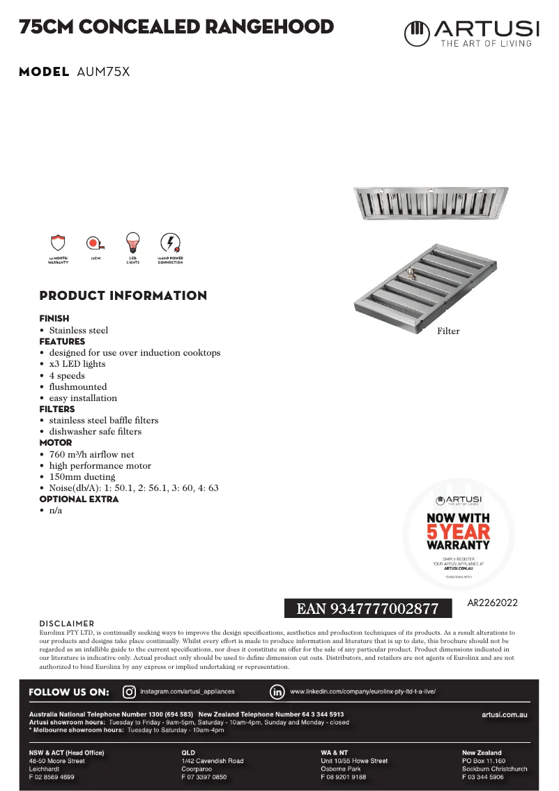 Image de la première page du manuel de l'appareil AUM75