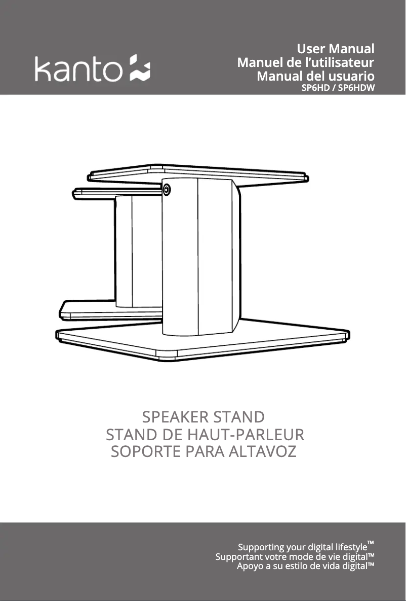 Page 1 de la notice Manuel utilisateur Kanto SP6HD
