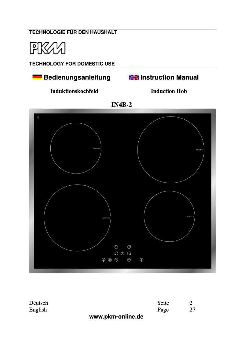 Página 1 del manual Manual de usuario PKM IN4B-2