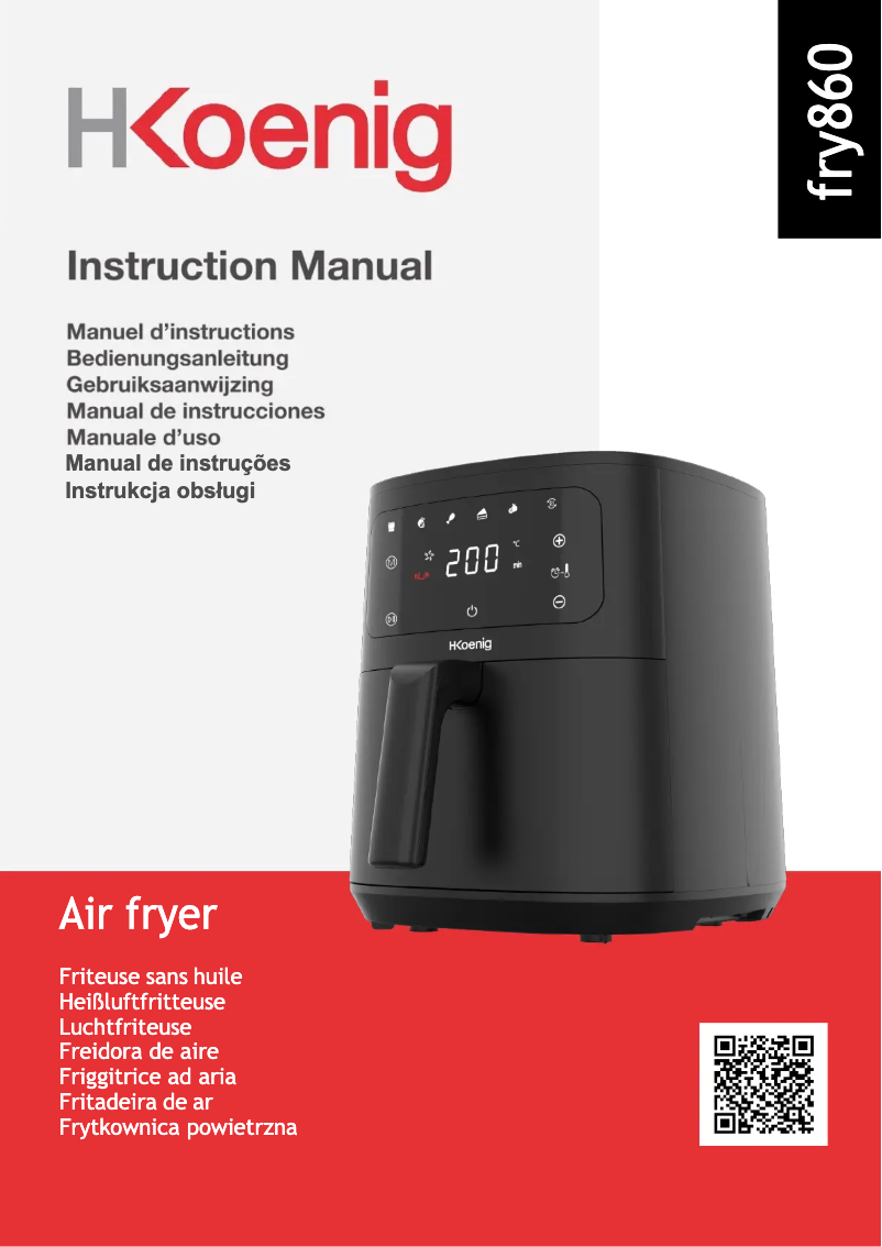 Page 1 de la notice Manuel utilisateur H.Koenig FRY860