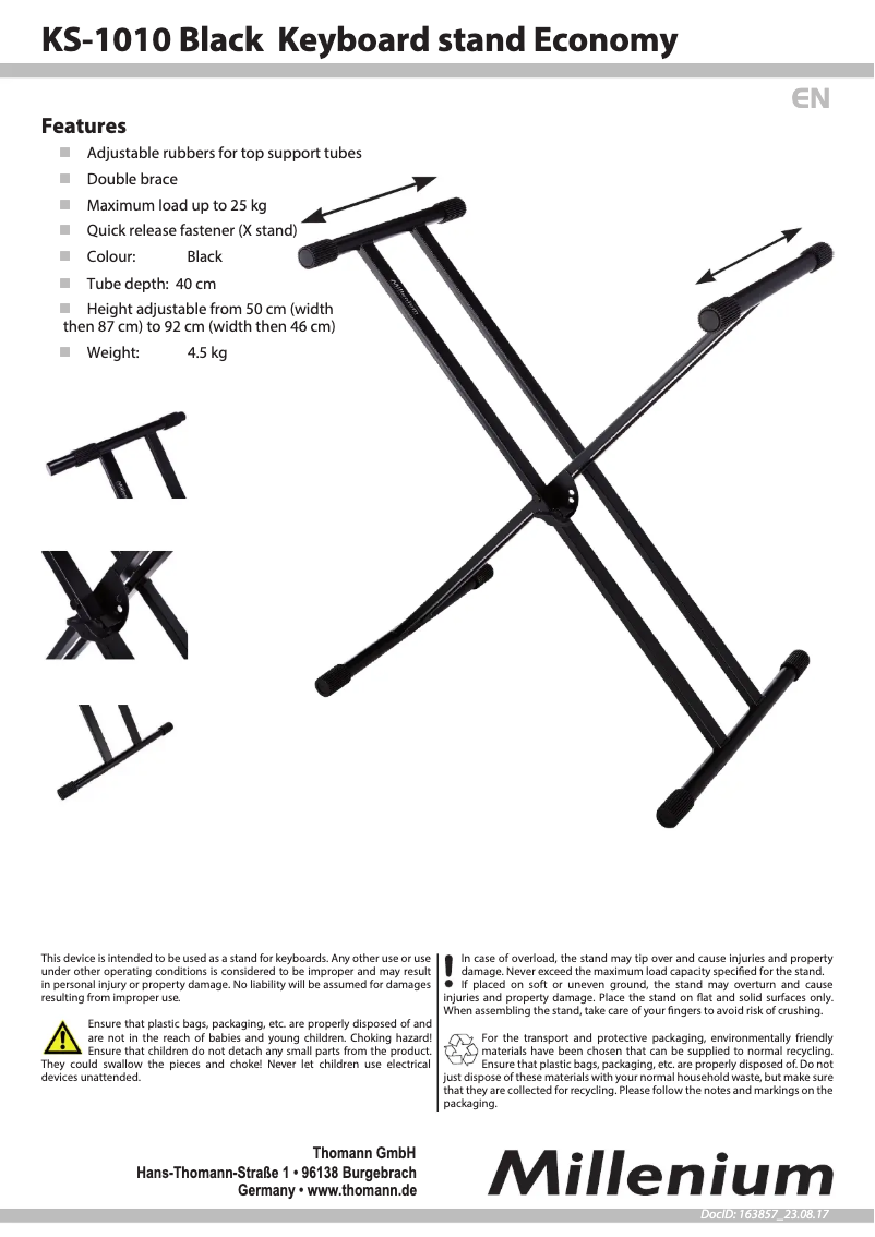 Página 1 del manual Manual de usuario Millenium KS-1010