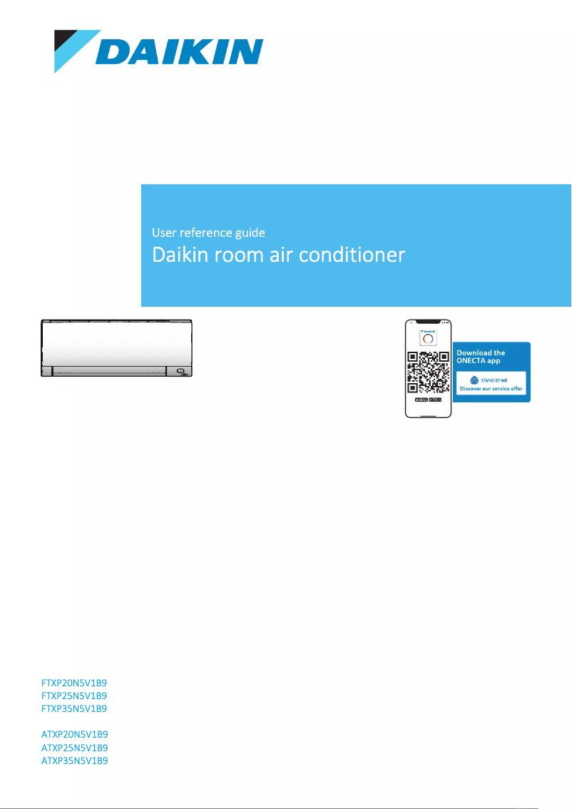 Page 1 de la notice Manuel utilisateur Daikin FTXP25N5V1B9