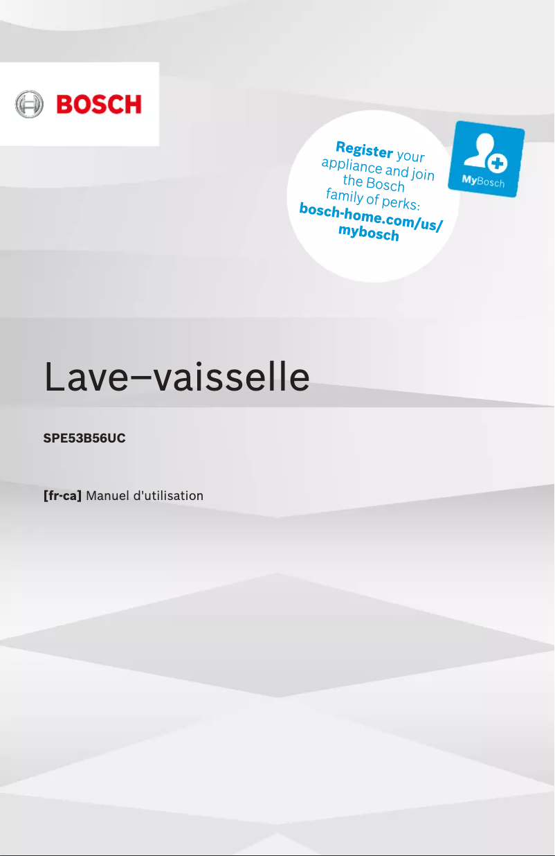 Image de la première page du manuel de l'appareil SPE53B56UC