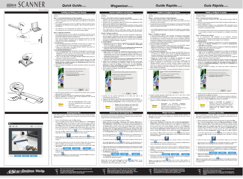 Page n°1 - Manuel utilisateur Plustek S410 Plus