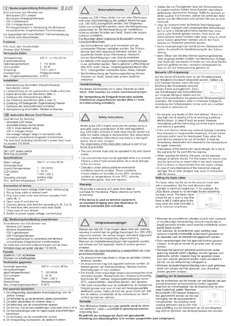 Page 1 de la notice Manuel utilisateur interBar 8115