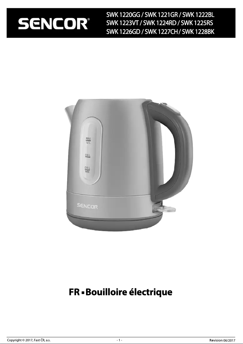 Page n°1 - Manuel utilisateur Sencor SWK 1223VT