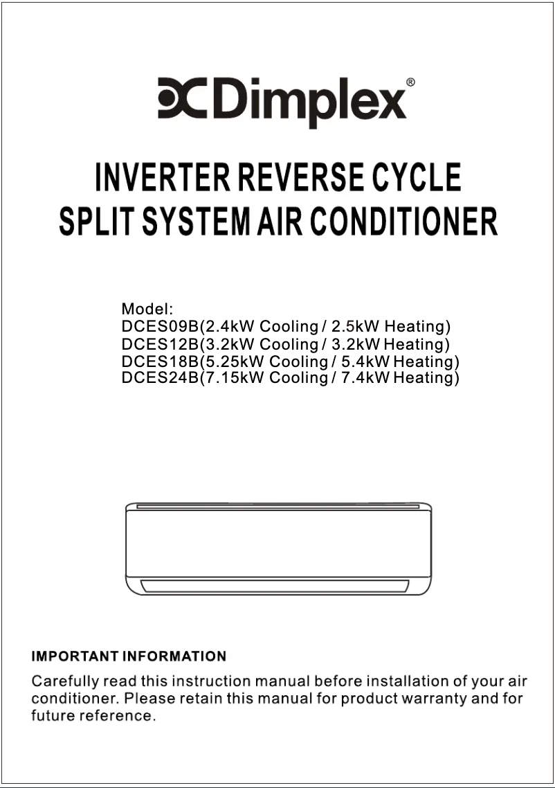 Page 1 de la notice Manuel utilisateur Dimplex DCES12B